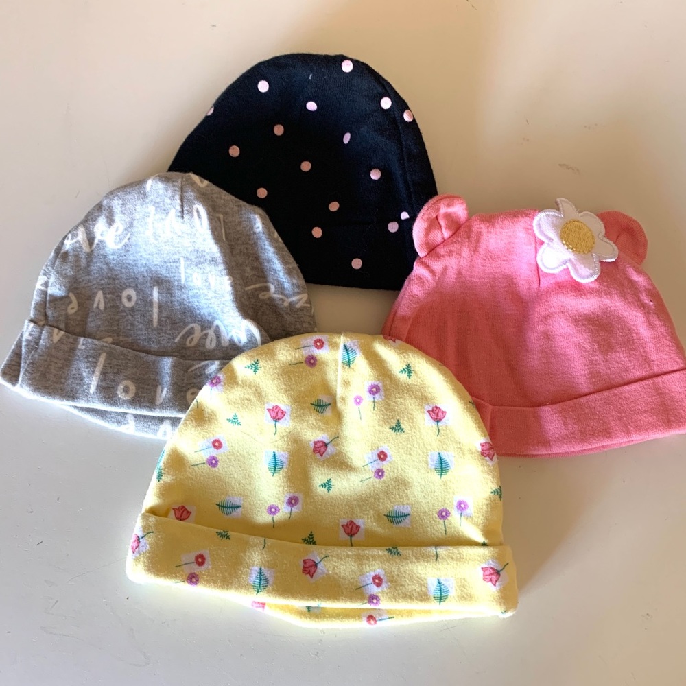 Gerber Set of 4 Infant Beanies